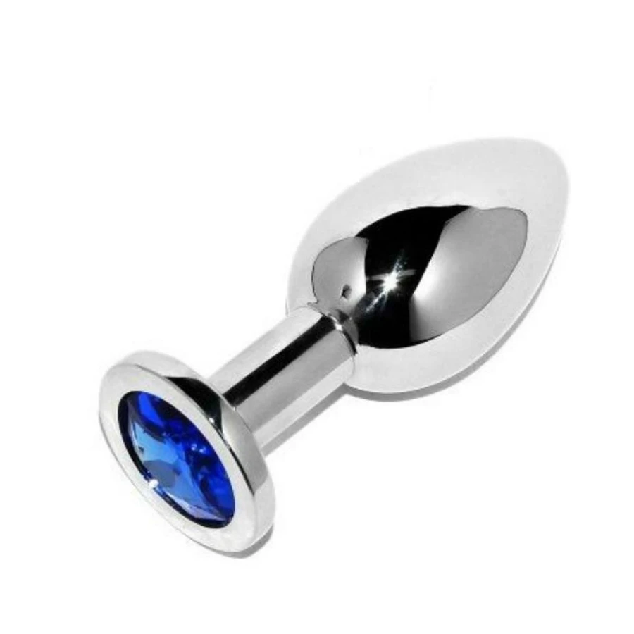 METAL HARD - PLUG ANALE DIAMOND BLUE PICCOLO 5.71CM
